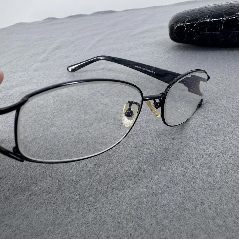Bvlgari BV6131‎ Eyeglasses Frame 52-17-135 Black Oval Made in Italy COL.1 Case